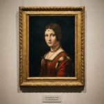 A close look at the painting revealing true La Belle Ferronniere facts.