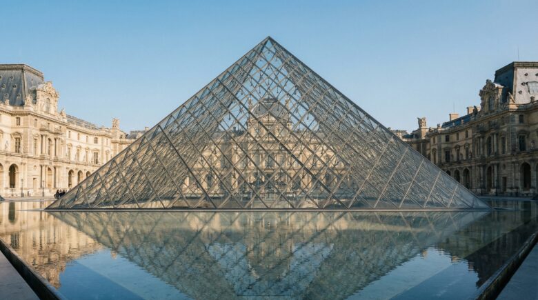 The early Louvre Pyramid history involved significant construction challenges.