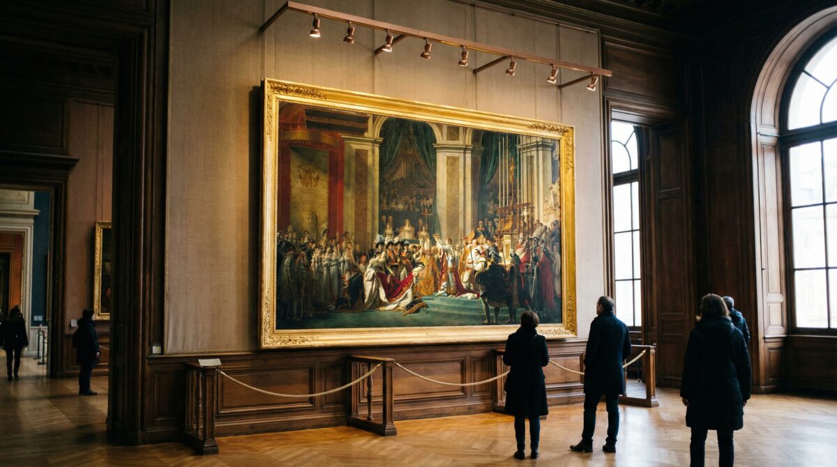The Wedding at Cana painting by Paolo Veronese in the Louvre Museum.