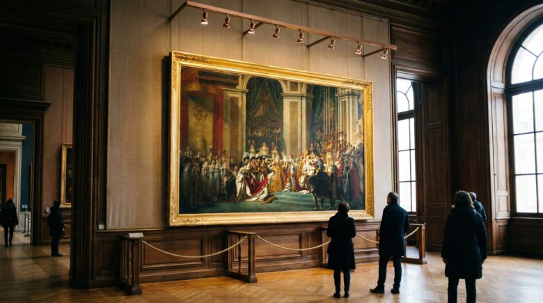 The Wedding at Cana painting by Paolo Veronese in the Louvre Museum.