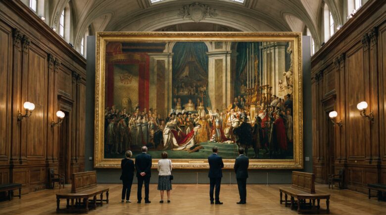 The Wedding at Cana painting by Paolo Veronese in the Louvre Museum.