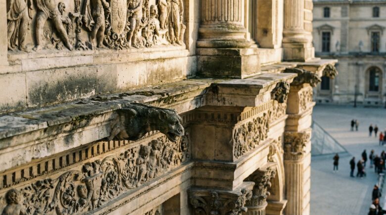 The interior of the main Louvre Museum shop in the Hall Napoléon.
